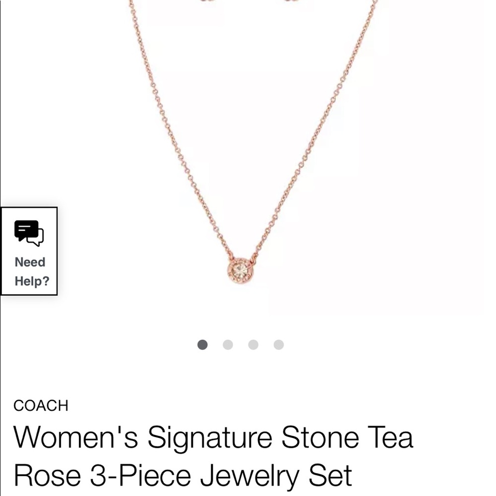 Women's Signature Stone Tea Rose 3-Piece Jewelry Set - Picture 3 of 3